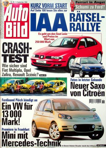 Deckblatt Auto Bild (36/1999)